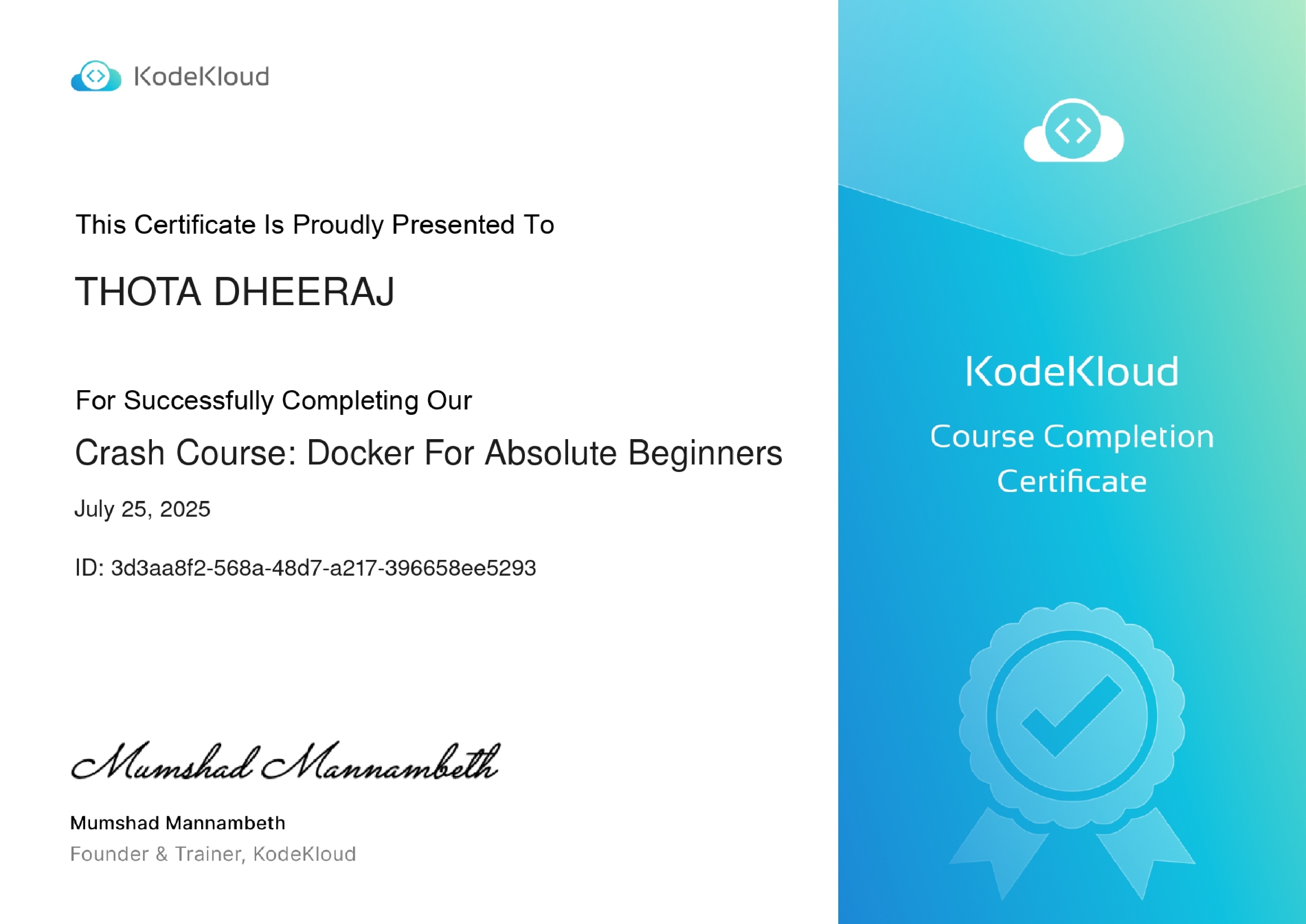 Docker Certificate